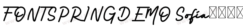 FONTSPRINGDEMO Sofia字体转换